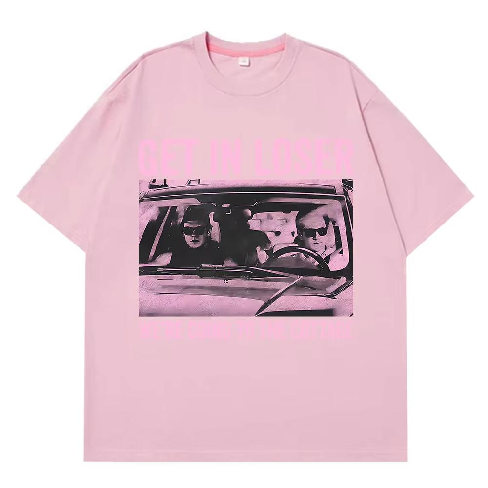 Get in Loser Were Going To The Cottage Fuunny TShirt Men Women Vintage Tshirt Shortsleeved summer Hiphop Harajuku Top