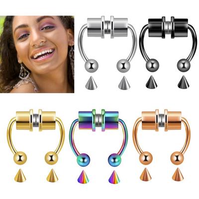 Připínací kroužky do nosu Falešné kroužky do nosu Magnetické kroužky do nosu Falešné piercingy do nosu Obruče do nosu