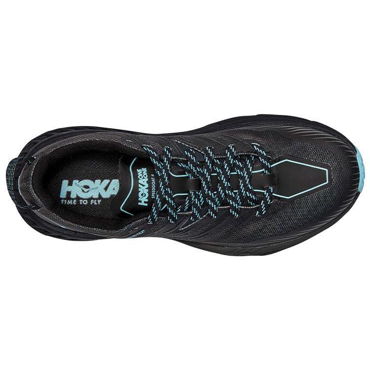 HOKA One One Round Toe Fabric Shock Absorbing Slip Resistant Durable Waterproof Low Top Running Shoes Women Sneaker Black 1106531-ADGG