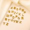 CARLIDANA 26 Letter Charms Set Heart Zircon Pearl Initial A-Z Alphabet Letter Gold Plated Stainless Steel Pendants for DIY