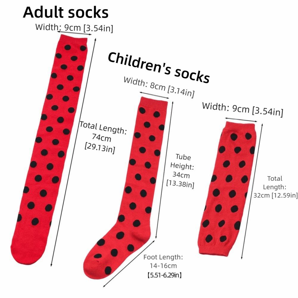 Arm Leg Warmers Kids Knee High Socks Ladybug Long Boot Stockings  for Women Children's