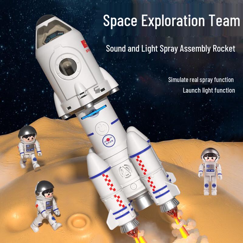 MENGDUN Simulated Space Rocket Model with Spray and Projection