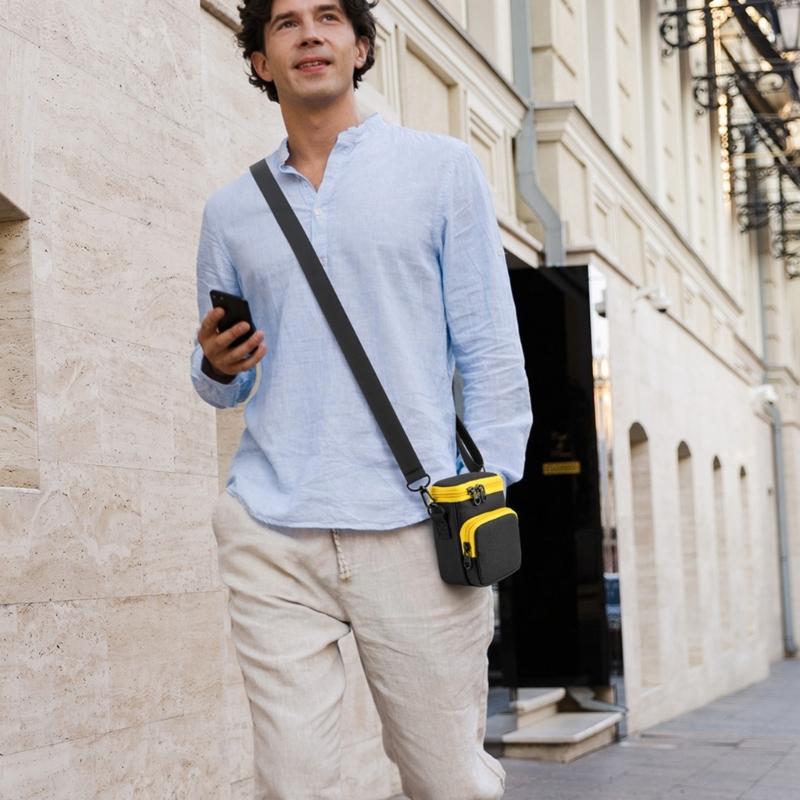 AntiScratch Camera Case Double Zippers Quick Access Padded Interior Elastic Band Secure For Travel Outdoor Shoots