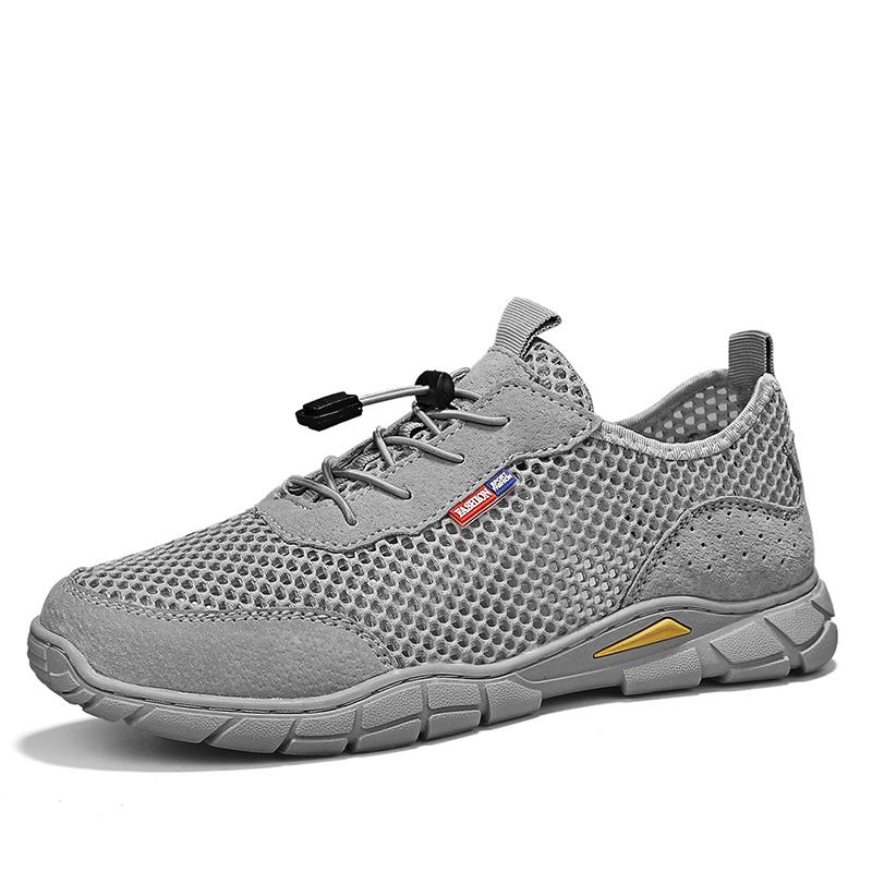 FashionBreathable Mens Mesh Footwear Handmade Office Man Formal Shoes Wedding Party Dress Shoes Breath Summer Driving Footwear Sneakers