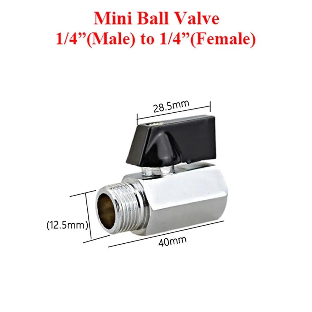 1/8" 1/4" 3/8" 1/2" BSP Threaded Brass Ball Valve Male To Female/Female To Female Plated Brass Air Compressor Valve