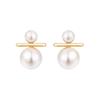 Small Sweet Potato Asymmetrical Size Pearl Stud Earrings Light Luxury Simple Versatile High Sense Earrings Vitality Girl Sense