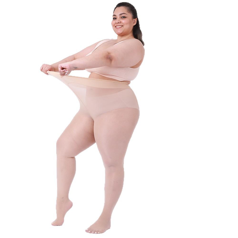 Glänzende Übergrößen-Pantyhose mit Pferdeöl, Laufmaschensicher, Mehrfarbig, 5XL, Tragkraft 300 lbs