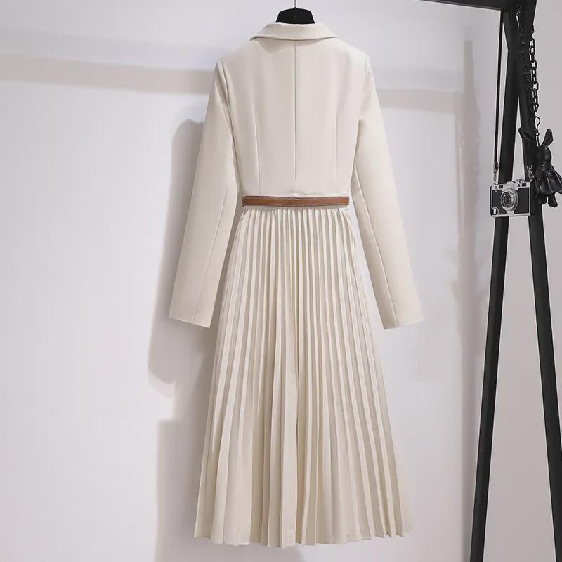 2024 Herbst Slim Fit Langarm Französisches Kleid für Damen