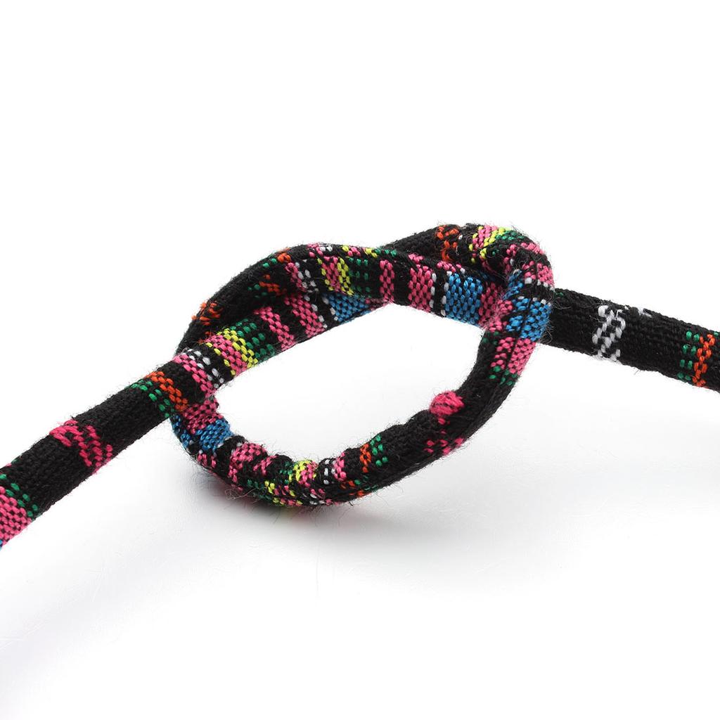 6mm Round Cotton Cords Handmade Colorful Ethnic Style Jewelry Rope For Ornament Making DIY Crafts Bracelet Necklace Accessories