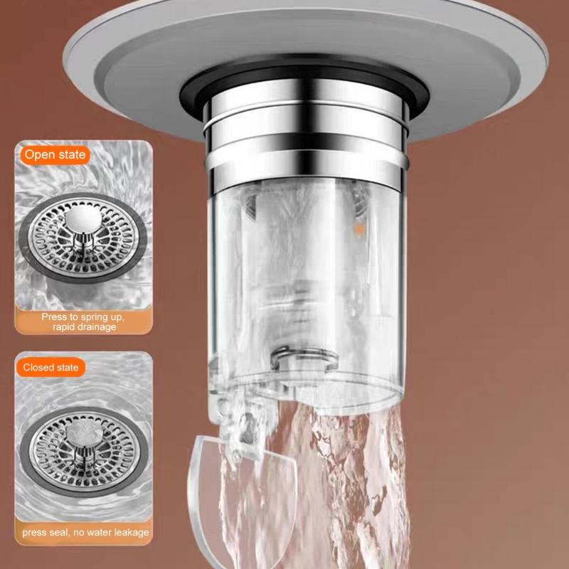 Washbasins Sink Drain Stopper Bathtubs Plug Anticlogging Drain Filter Drain Hair Catcher for Bathroom Kitchen Enduring