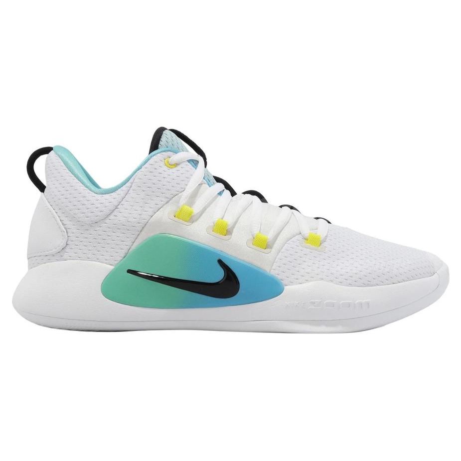 Nike Hyperdunk X Low EP White Teal Gradient Men Sneakers Black Opti-Yellow FN3441-101