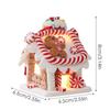 Lebkuchenhaus Baumspitze Leuchtende Mini-Lebkuchenhaus-Ornamente Märchen-Süßigkeitenhaus aus weichem Ton für Weihnachtsbaum