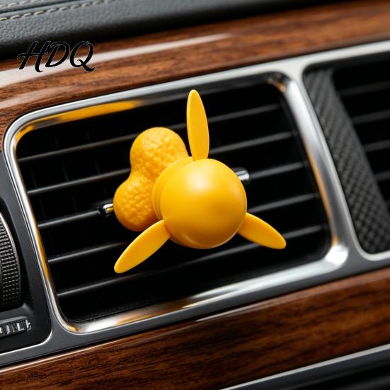 Fun Car Vent Decoration Funny Air Freshener Clip Novelty Aromatherapy Diffuser Rotating Propeller Automotive Outlet Fan for Interior Accessories