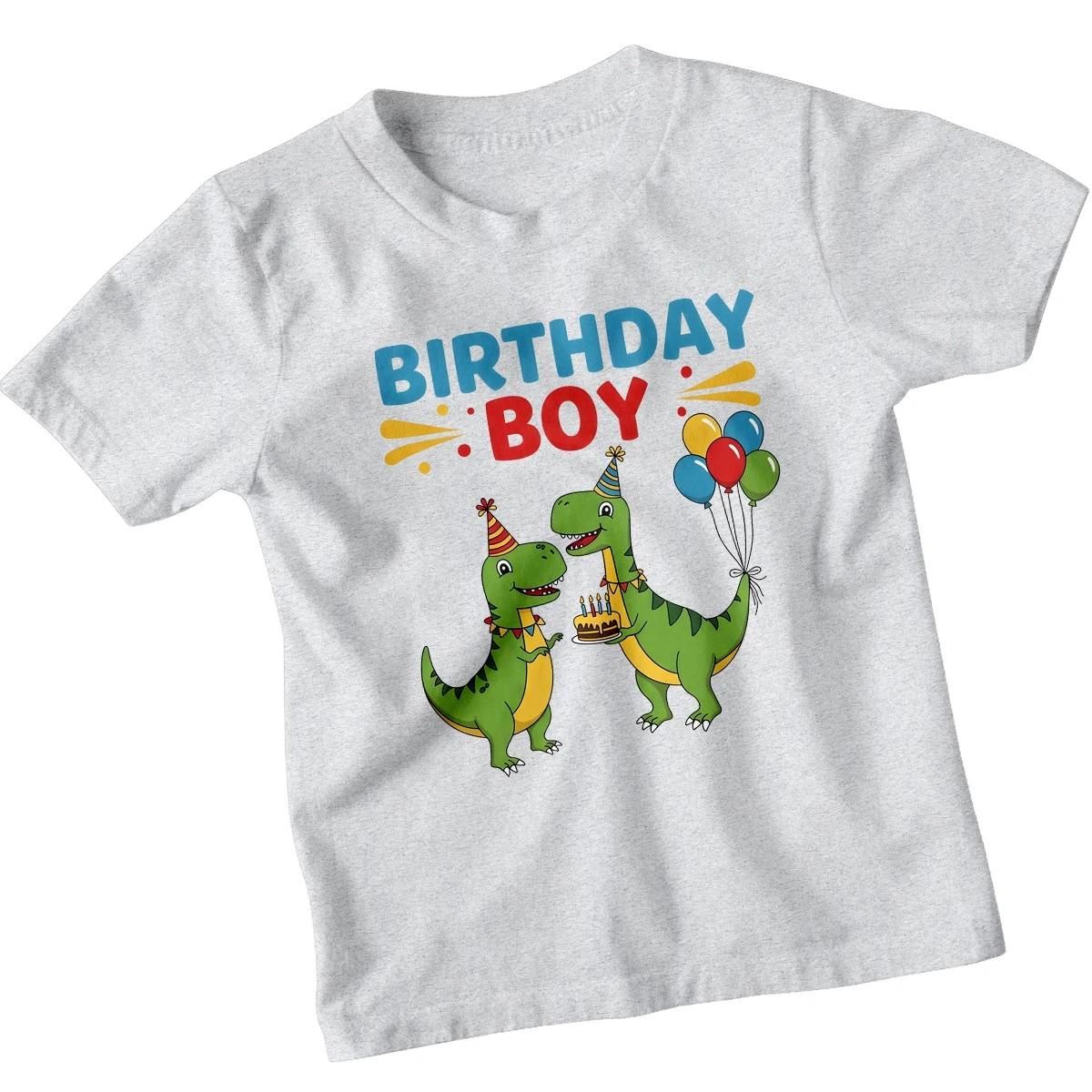 Birthday Boy Dinosaurs Birthday Boys T-Shirt Kids Dino Celebration Gift 100