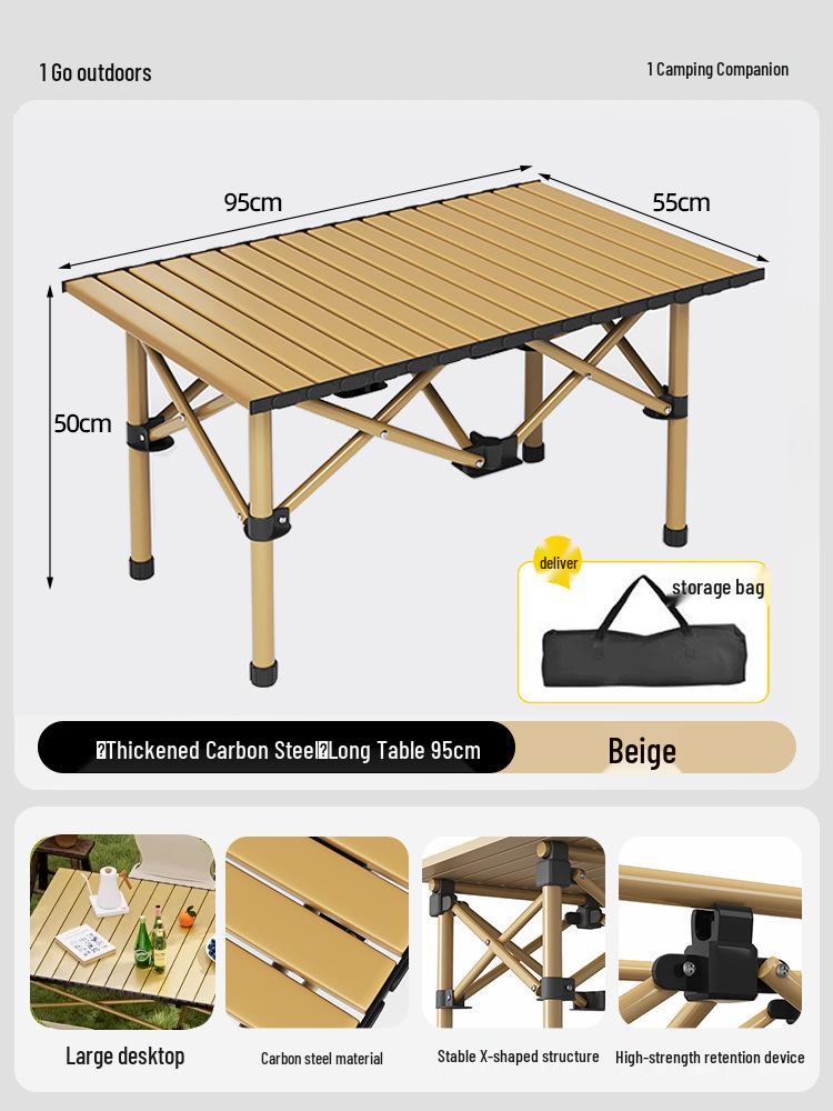 Portable Outdoor Folding Table Set for Camping, Picnic, and Barbecue Trips