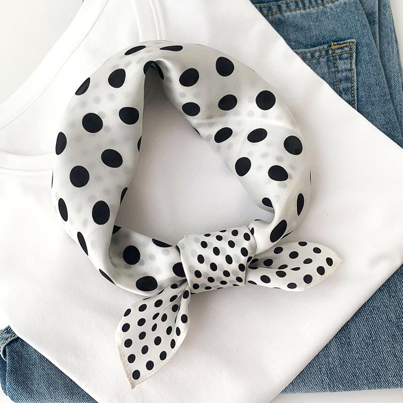 South Korea's new mulberry silk small square scarf women's spring summer stripes thin decorative scarf silk scarf shawl wholesale silk