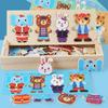 Little Bear Wooden Dress-Up Puzzle for Kids - Change Clothes Jigsaw Toy