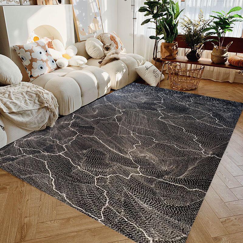 Beige Wave Line Area Rug Nordic Minimalist Abstract Carpet Soft Non Slip Living Room Bedroom Floor Mat