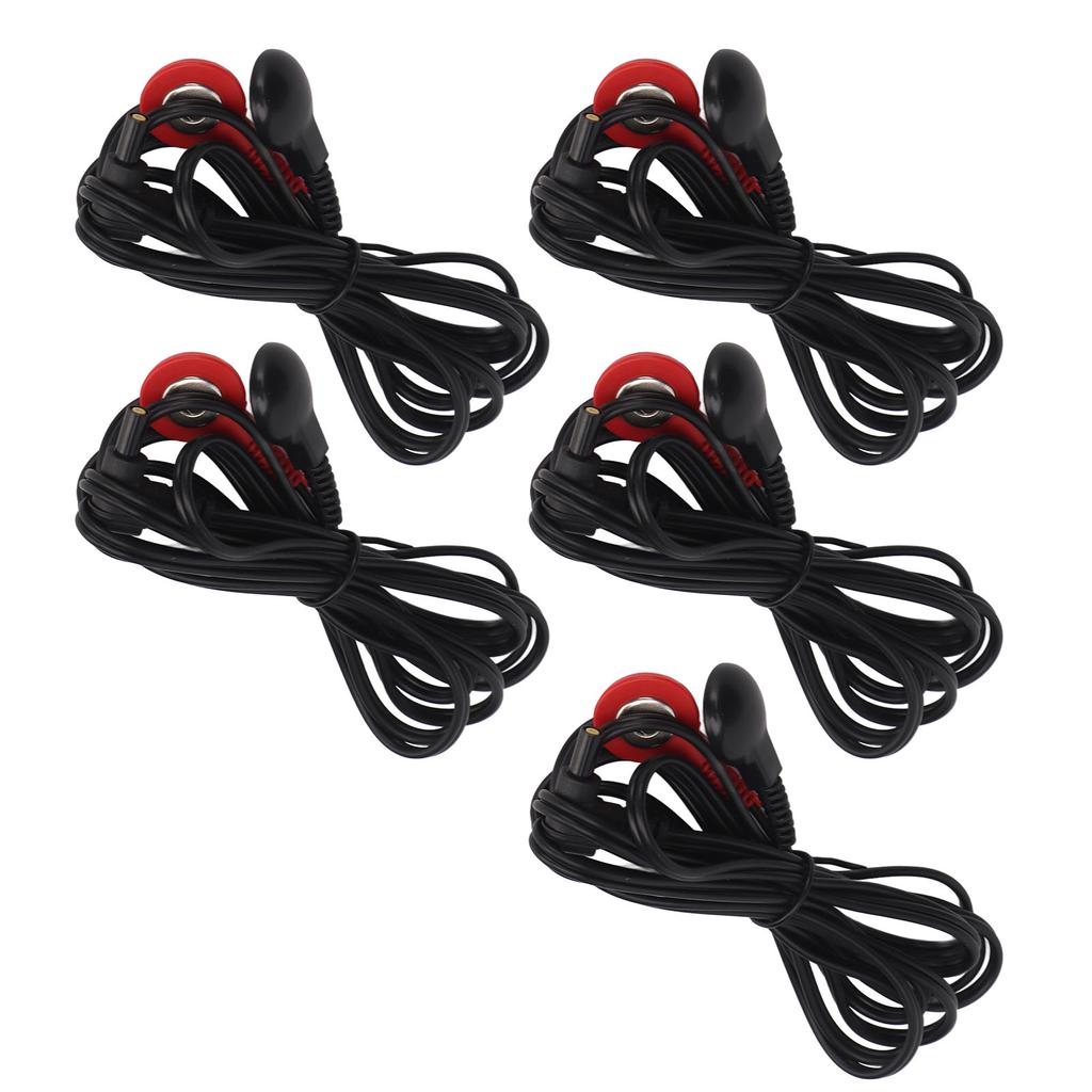 5 Stück Schwarzes Elektrodenkabel 2,35 mm Stecker Elektrodenkabel für TENS-Gerät Digitale Behandlung
