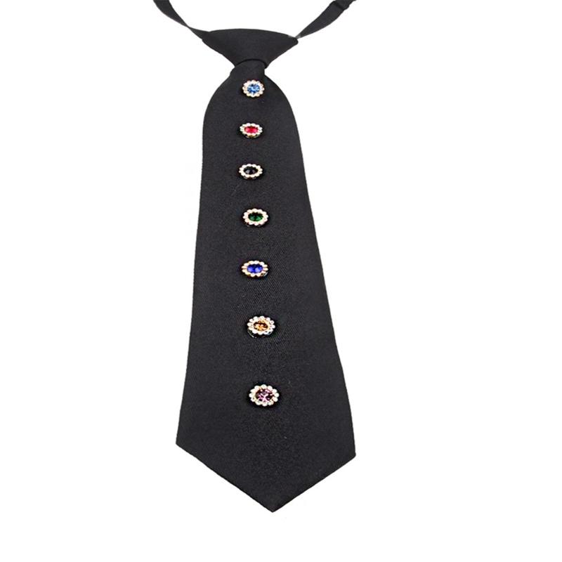 

Elegant Flower Design Necktie With Two Layers For Weddings Business Meetings Kids Parties