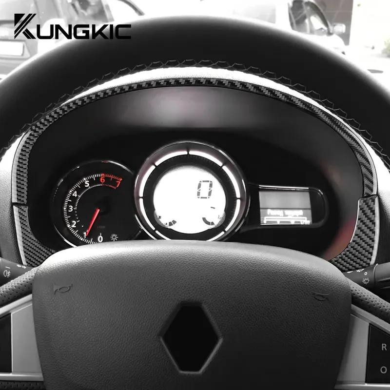 Real Soft Carbon Fiber lnstrument Sticker For Renault Fluence Megane RS 2009 2010 2011 2012 2013 2014 2015 LHD RHD Accessories