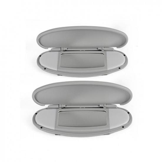 2X Gray Replace Fits BMW Mini Cooper R55-R61 07-14 Sun Visor Vanity Mirror Cover