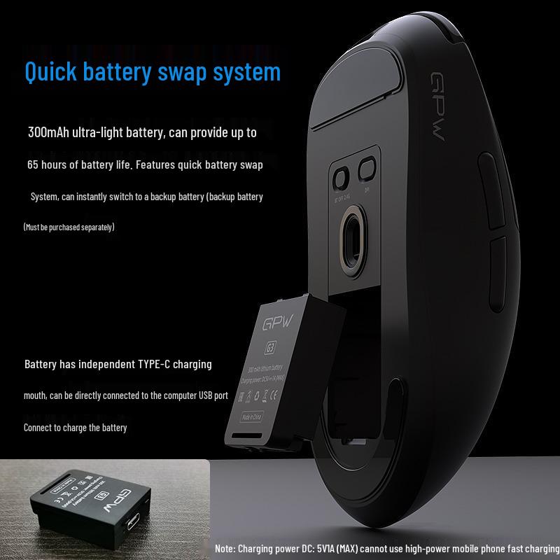 

Бездротова ігрова миша Dragon Guardian G3 з трьома режимами - Легка, з сенсором PAW3311, Bluetooth, для кіберспорту та ноутбуків. Red G3 Three-Mode PAW3311 + 55g