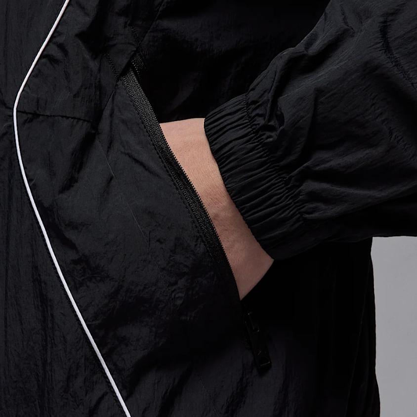 Jordan Comfortable Lightweight UV Protection Hooded Zip Pocket Jacket Men Jackets Black White IB7256010
