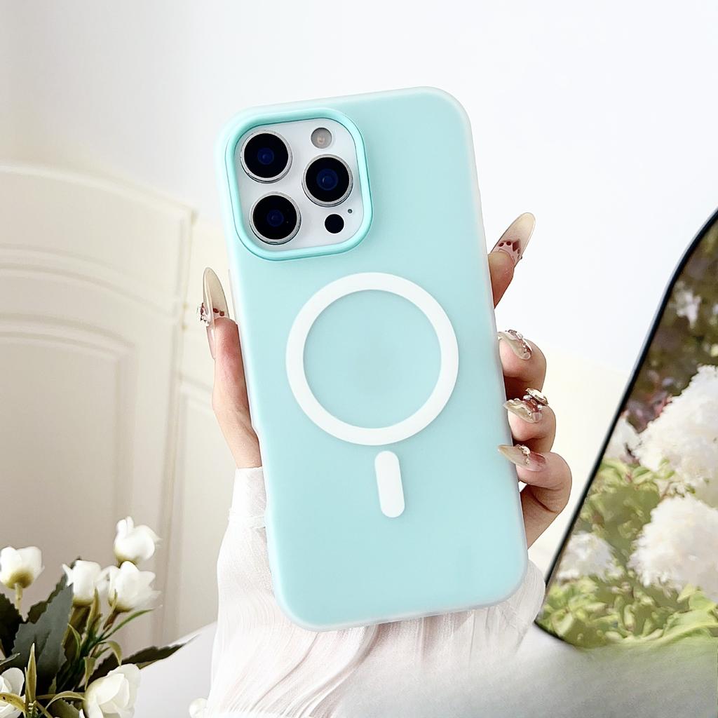 Solid-color Jelly Case Two-in-one Apple 16PROMAX Phone Case, Suitable for Iphone15 Shockproof and Simple Protective Case