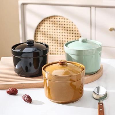 Ceramic Double Boiler Stew Pot with Lid