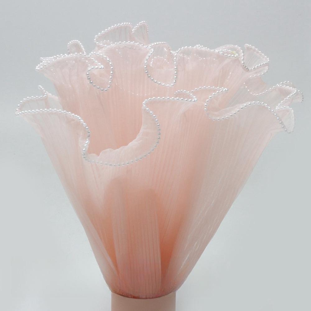 Multiple Color Bouquet Roll 4m Packaging Lace Paper Flower Wrapping Mesh Yarn  For Wedding Party