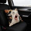 1 Funny Screaming Goat Pillowcase, 18x18 Inch Short Plush Pillowcase, Abstract Modern Animal Print With Zipper Closure