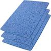 Made In Japan, Cellulose Sponge Cloth, Absorbent, Quick-Drying, Draining Sheet, 24 X 16 Cm, Blue, Set of 3