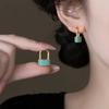 Copper-Plated Real Gold U-Shaped Lock Ear Buckle Women'S Niche Personality Design Earrings Light Luxury Versatile Earrings