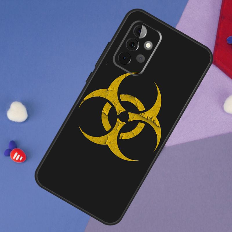 Biohazard Symbol Logo Case For Samsung Galaxy A52 A53 A33 A13 A34 A54 A14 A35 A55 A15 A56 A36 A26 A16 A06 A22 A32
