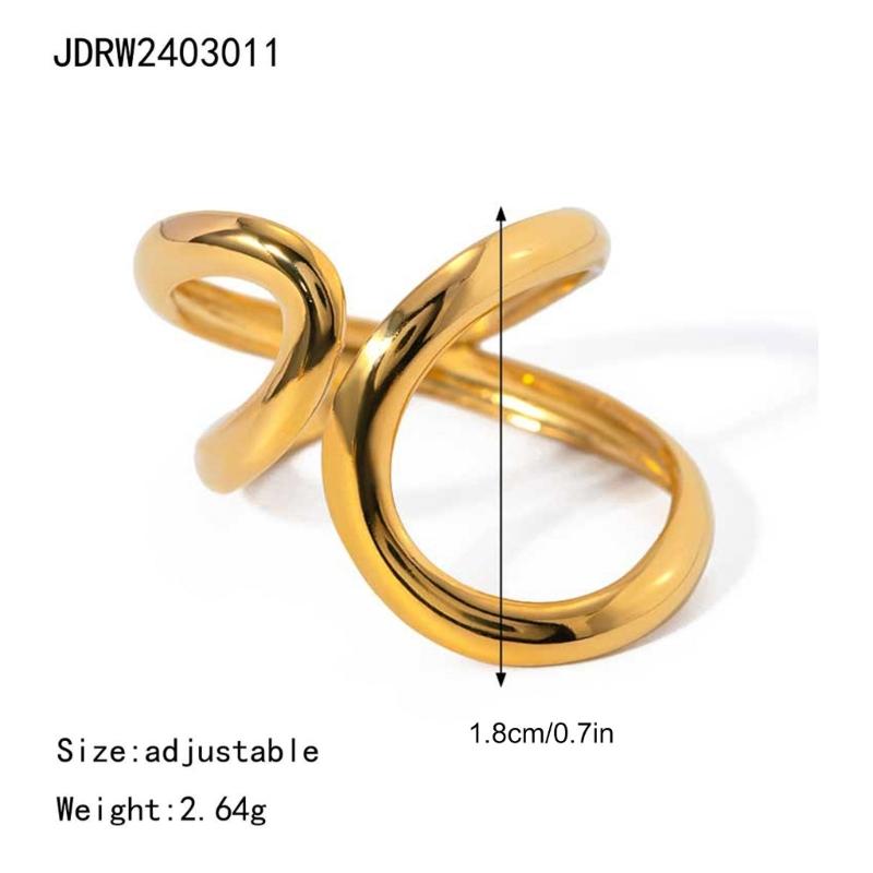 Irregular Dating Rings Adjustable Finger Rings Exaggerated Open Rings Finger Jewelry Suitable for Party and Daily