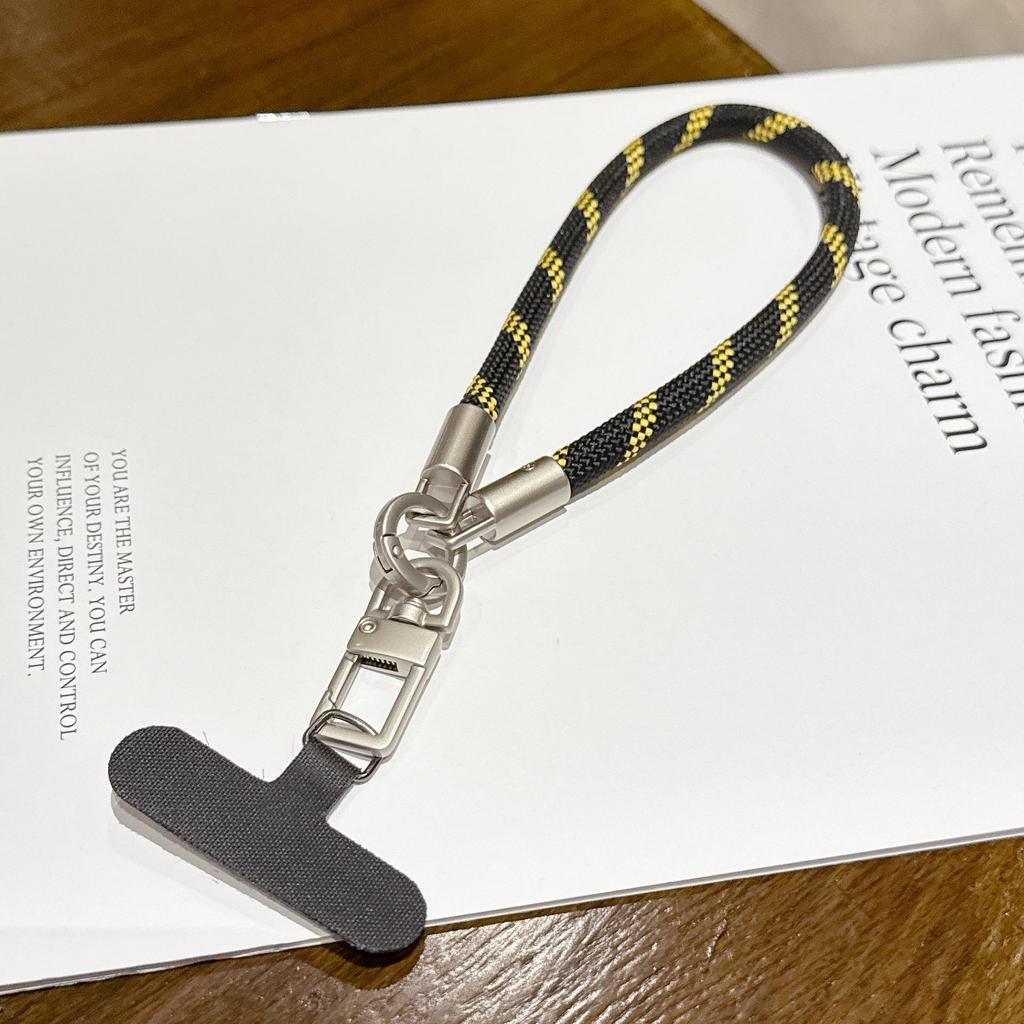 Buntes gewebtes Titan-Silber-Seil-Armband mit Wasserbecher-Aufnäher und Dopamin-Lanyard