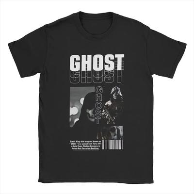 Call of Duty Ghost MW2 T-shirt Męski Damski Odzież Okrągły Dekolt Krótki Rękaw Top Modny Streetwear Casualowy Letni Overd Tee#Kolor(3)