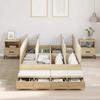 Storage Bed Frame Sonoma Oak 120 cm Wood Based Material