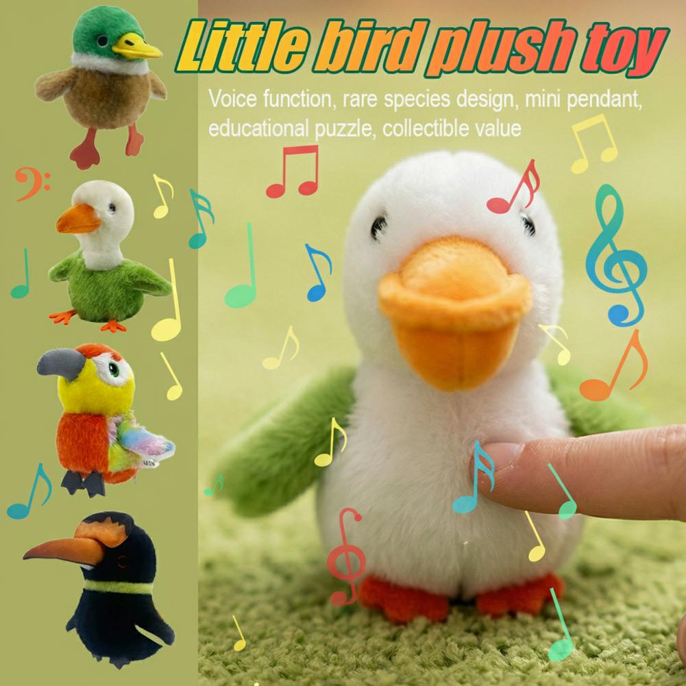 Little Bird Series Internet Celebrity Plush Doll With Singing Recording Wings Fluttering Cute Toy For Kids