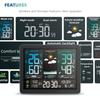 The Multi-functional Electronic Weather Station Features an Intelligent Color Screen Clock for Temperature and Humidity