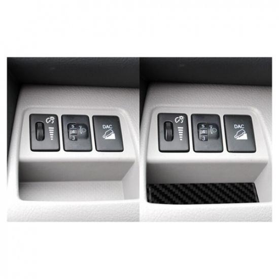 Carbon Fiber Headlight Switch Storage Box Mat Cover For Toyota RAV4 2006-2012