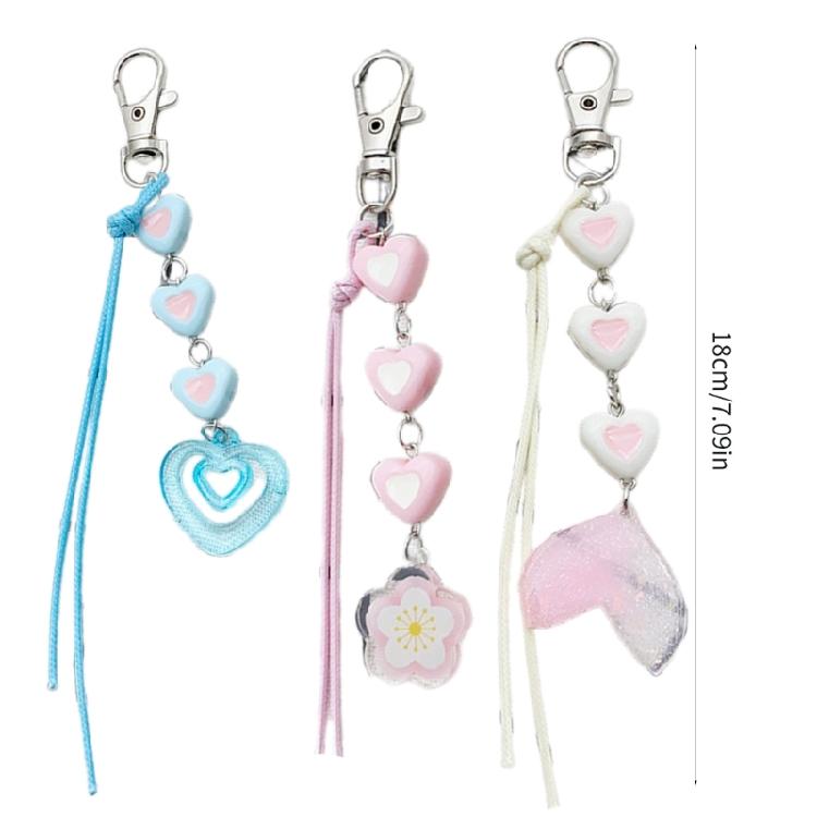 Eye Catching Keyring Heart/Flower/Fishtail Pendant Keychain Key Chain for Women