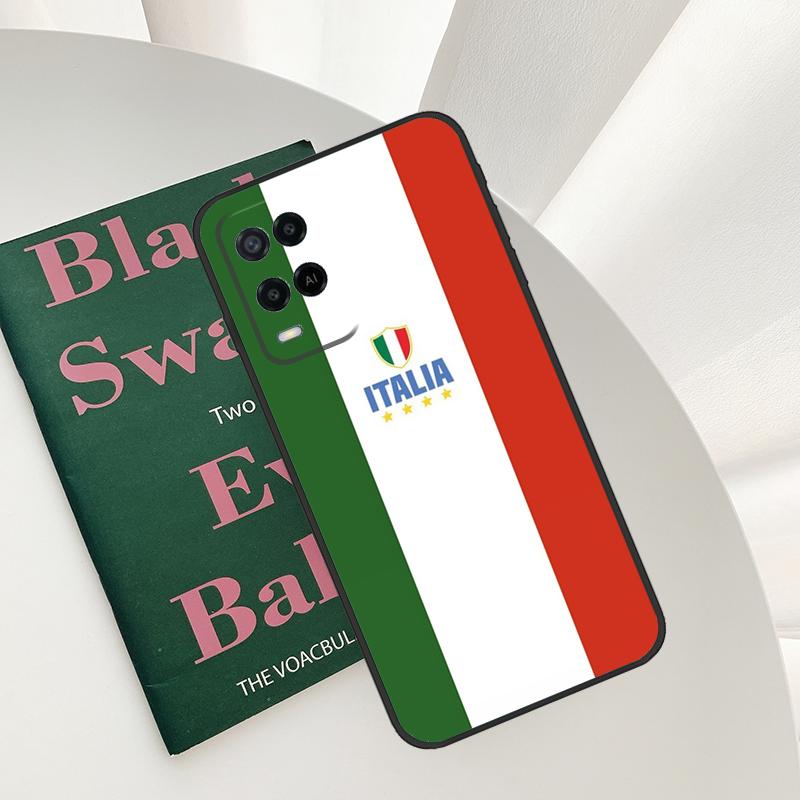 Italy Flag Art Case For Oppo A54 A74 A94 A54S A57S A15 A16 A17 A52 A72 A76 A96 A58 A78 A98 A77 A5 A9 Cover