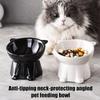 Anti-Tipping Neck-Protecting Pet Cat Food And Water Bowl, Tall-Legged Slanted Bowl, Large Capacity Cat Food Bowl