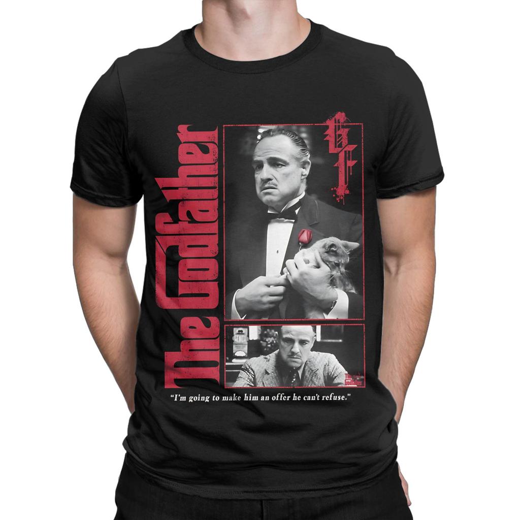 The Godfather Vito Corleone Poster Funny 100% Cotton T-Shirt The Godfather Tops Tees For Men