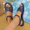 New Summer Women Flat Shoes, European American Roman Sandals, Beach Sandals