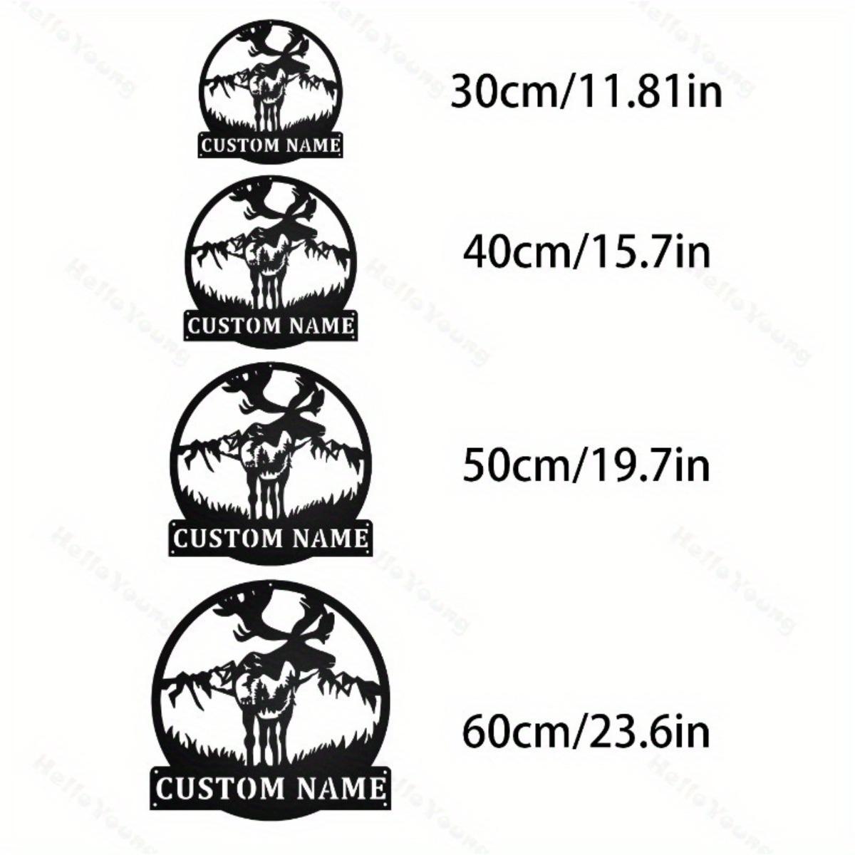 

Moose Metal Wall Art, Personalized Family Name Sign, Silhouette Home Decor, Outdoor Garden Entryway Gift M чёрный