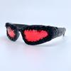 Occhiali da Sole Punk Sportivi Cat Eye Lenti Rivestite in Resina per Feste Festival Streetwear Moda Unisex Hip Hop Occhiali Protettivi