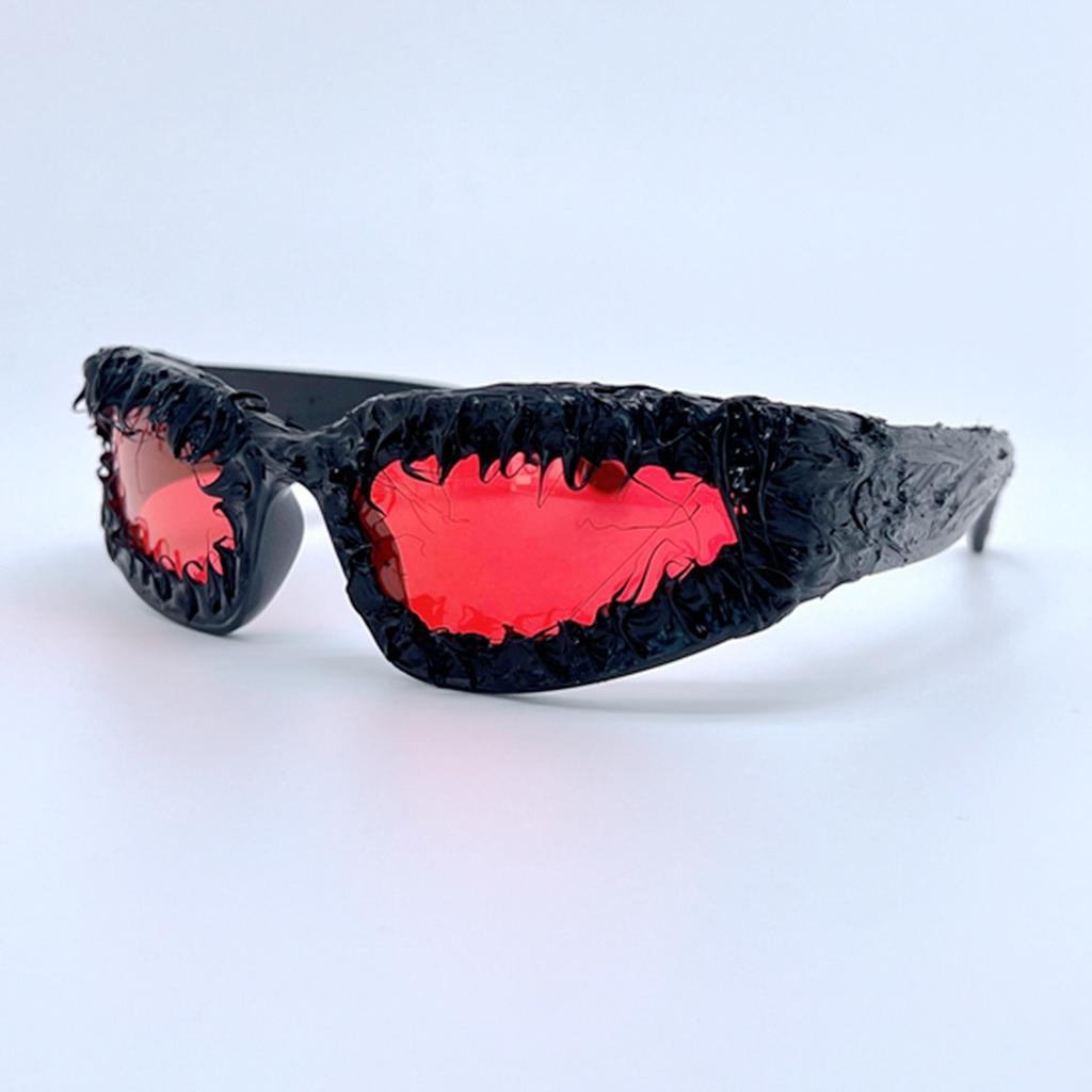 Occhiali da Sole Punk Sportivi Cat Eye Lenti Rivestite in Resina per Feste Festival Streetwear Moda Unisex Hip Hop Occhiali Protettivi